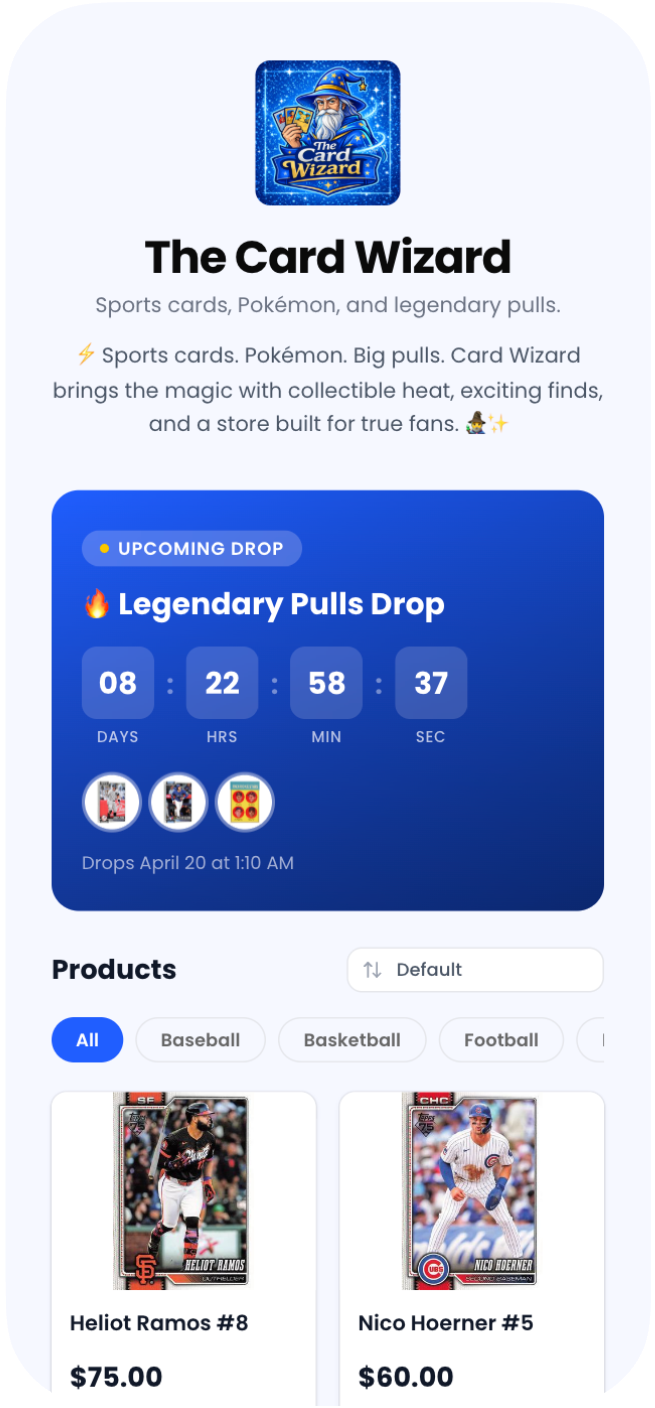 Mia Rivera's creator storefront on Sellr